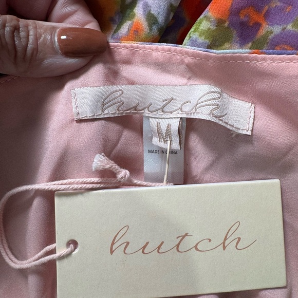 Hutch NWT McVie Floral Chiffon Midi Dress Size Medium - Picture 7 of 8